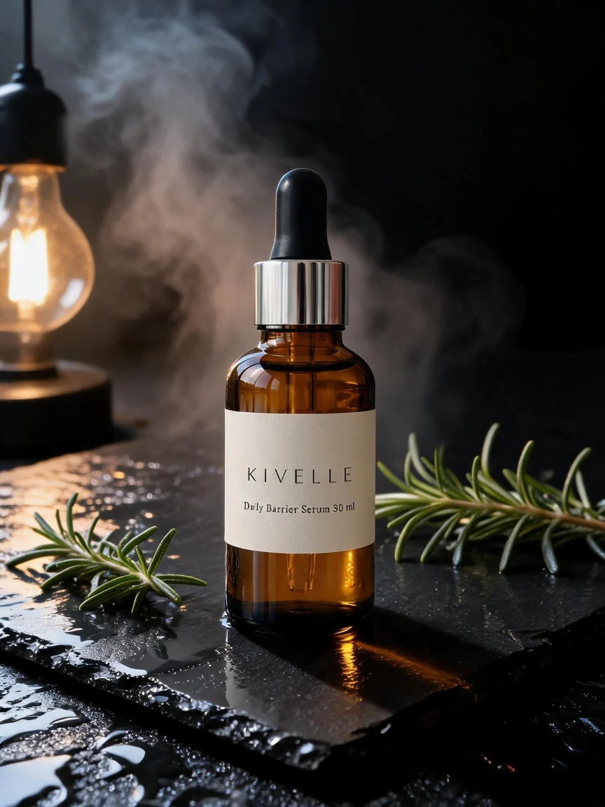 Best AI image model for product photos test: Seedream 5.0, KIVELLE serum on wet slate